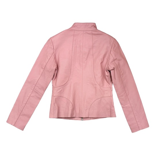 Absolute Leather Women's Pink 100% Authentic Lambskin Leather Jacket Size Small - Picture 3 of 6